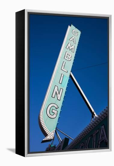 Low Angle View of Sign of El Cortez Hotel and Casino, Fremont Street, Las Vegas, Nevada, USA-null-Framed Premier Image Canvas