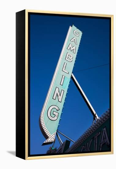 Low Angle View of Sign of El Cortez Hotel and Casino, Fremont Street, Las Vegas, Nevada, USA-null-Framed Premier Image Canvas