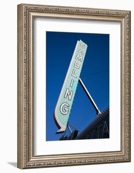 Low Angle View of Sign of El Cortez Hotel and Casino, Fremont Street, Las Vegas, Nevada, USA-null-Framed Photographic Print