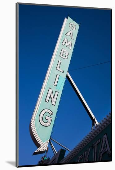 Low Angle View of Sign of El Cortez Hotel and Casino, Fremont Street, Las Vegas, Nevada, USA-null-Mounted Photographic Print