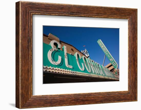 Low Angle View of Sign of El Cortez Hotel and Casino, Fremont Street, Las Vegas, Nevada, USA-null-Framed Photographic Print