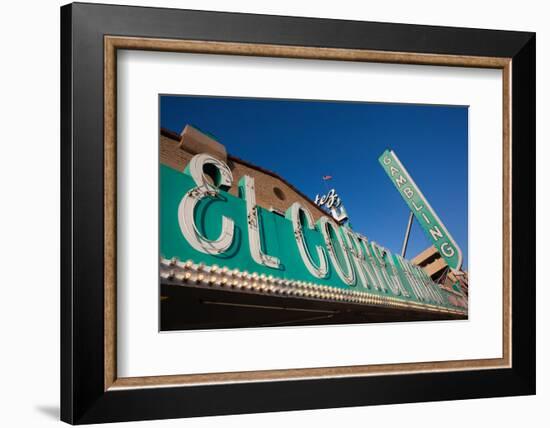 Low Angle View of Sign of El Cortez Hotel and Casino, Fremont Street, Las Vegas, Nevada, USA-null-Framed Photographic Print