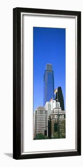 Low angle view of skyline in Downtown Philadelphia, Pennsylvania, USA-null-Framed Photographic Print