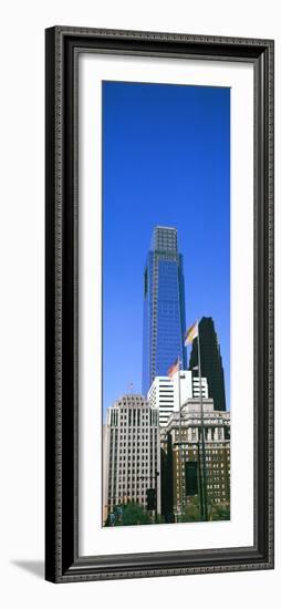 Low angle view of skyline in Downtown Philadelphia, Pennsylvania, USA-null-Framed Photographic Print