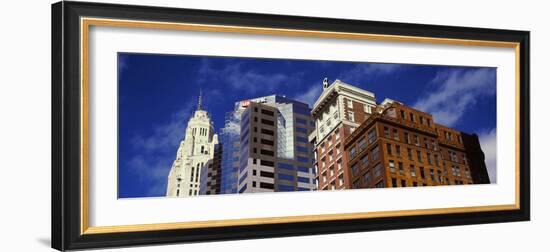 Low angle view of skyscrapers, Columbus, Ohio, USA-null-Framed Photographic Print