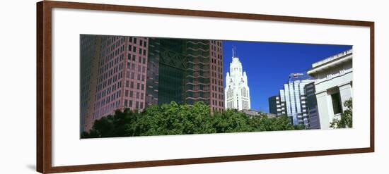 Low angle view of skyscrapers, Columbus, Ohio, USA-null-Framed Photographic Print