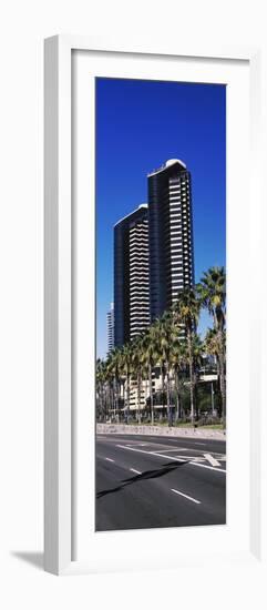 Low angle view of skyscrapers in a city, San Diego, California, USA-null-Framed Photographic Print