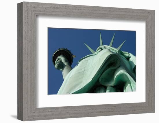 Low angle view of Statue Of Liberty, Manhattan, New York City, New York State, USA-null-Framed Photographic Print