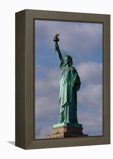 Low angle view of Statue Of Liberty, Manhattan, New York City, New York State, USA-null-Framed Premier Image Canvas