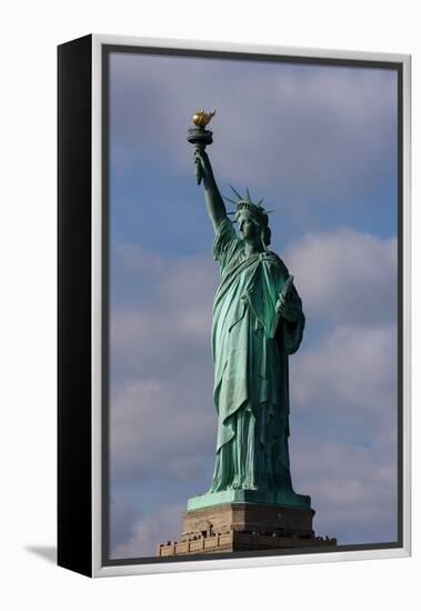 Low angle view of Statue Of Liberty, Manhattan, New York City, New York State, USA-null-Framed Premier Image Canvas