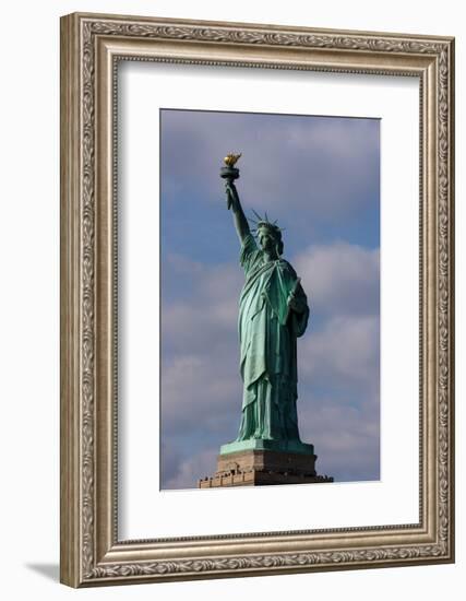 Low angle view of Statue Of Liberty, Manhattan, New York City, New York State, USA-null-Framed Photographic Print