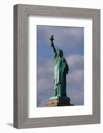 Low angle view of Statue Of Liberty, Manhattan, New York City, New York State, USA-null-Framed Photographic Print