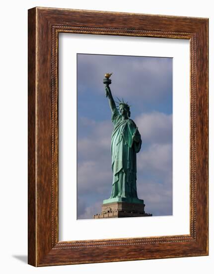 Low angle view of Statue Of Liberty, Manhattan, New York City, New York State, USA-null-Framed Photographic Print