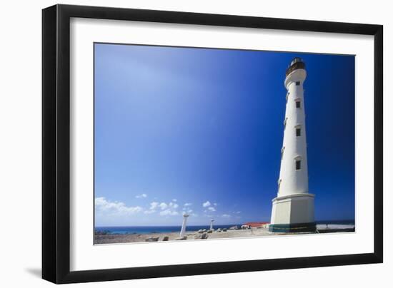 Low Angle View Of The California Lighthouse, Aruba-George Oze-Framed Photographic Print