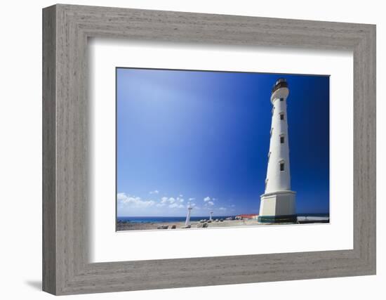 Low Angle View Of The California Lighthouse, Aruba-George Oze-Framed Photographic Print