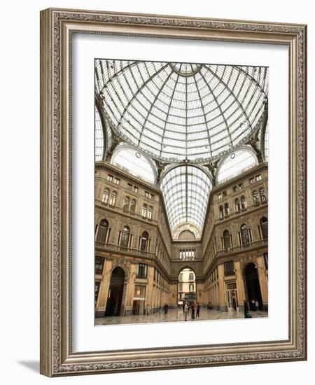 Low Angle View of the Interior of the Galleria Umberto I, Naples, Campania, Italy, Europe-Vincenzo Lombardo-Framed Photographic Print