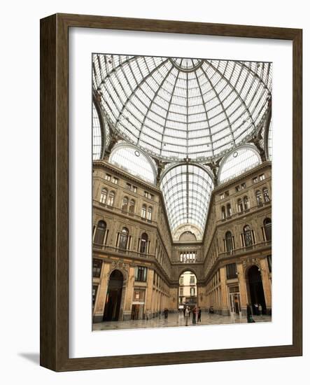 Low Angle View of the Interior of the Galleria Umberto I, Naples, Campania, Italy, Europe-Vincenzo Lombardo-Framed Photographic Print