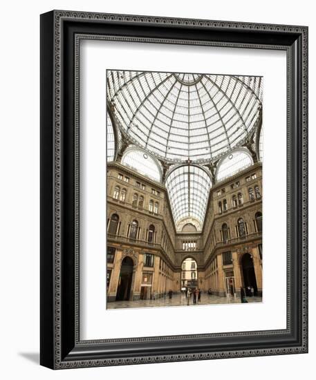 Low Angle View of the Interior of the Galleria Umberto I, Naples, Campania, Italy, Europe-Vincenzo Lombardo-Framed Photographic Print