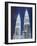 Low Angle View of the Petronas Twin Towers, Kuala Lumpur, Malaysia, Southeast Asia, Asia-Gavin Hellier-Framed Photographic Print