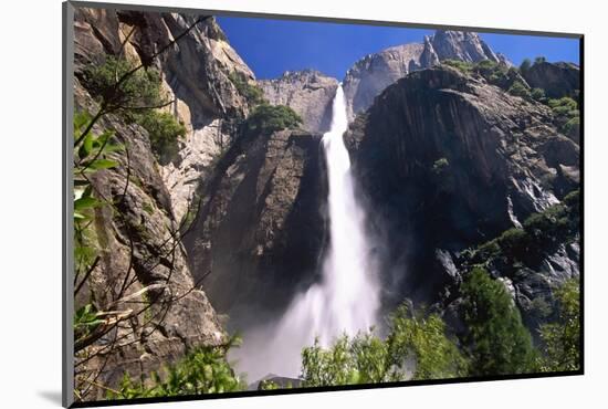 Low Angle View of the Yosemite Falls California-George Oze-Mounted Photographic Print