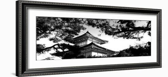 Low Angle View of Trees in Front of a Temple, Kinkaku-Ji Temple, Kyoto City, Kyoto Prefecture-null-Framed Photographic Print