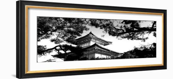 Low Angle View of Trees in Front of a Temple, Kinkaku-Ji Temple, Kyoto City, Kyoto Prefecture-null-Framed Photographic Print