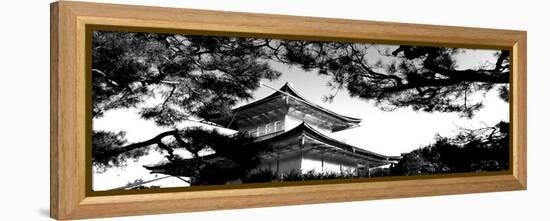 Low Angle View of Trees in Front of a Temple, Kinkaku-Ji Temple, Kyoto City, Kyoto Prefecture-null-Framed Premier Image Canvas