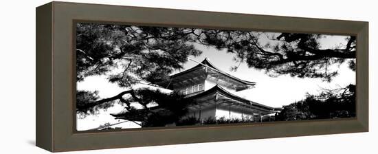 Low Angle View of Trees in Front of a Temple, Kinkaku-Ji Temple, Kyoto City, Kyoto Prefecture-null-Framed Premier Image Canvas