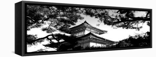 Low Angle View of Trees in Front of a Temple, Kinkaku-Ji Temple, Kyoto City, Kyoto Prefecture-null-Framed Premier Image Canvas