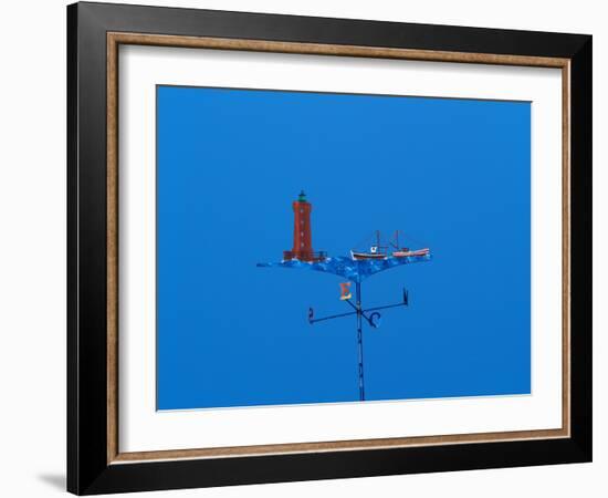 Low angle view of weather vane-null-Framed Photographic Print