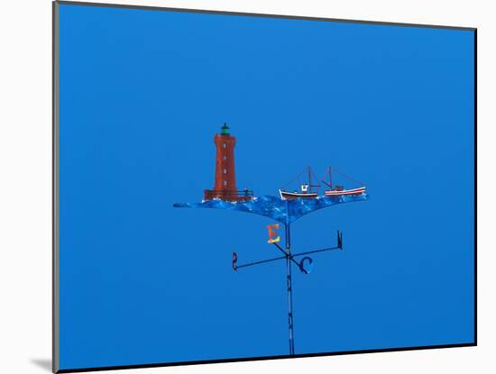 Low angle view of weather vane-null-Mounted Photographic Print