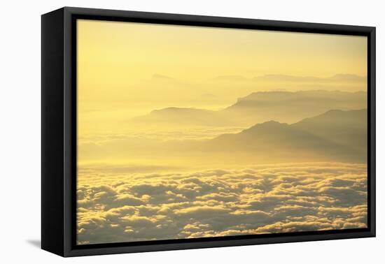 Low Clouds Surrounding Annapurna Himal Foothills-null-Framed Premier Image Canvas