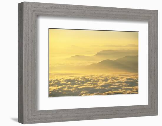 Low Clouds Surrounding Annapurna Himal Foothills-null-Framed Photographic Print