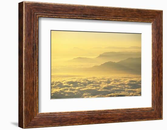 Low Clouds Surrounding Annapurna Himal Foothills-null-Framed Photographic Print