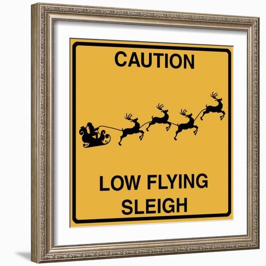 Low Flying Sleigh-Tina Lavoie-Framed Giclee Print