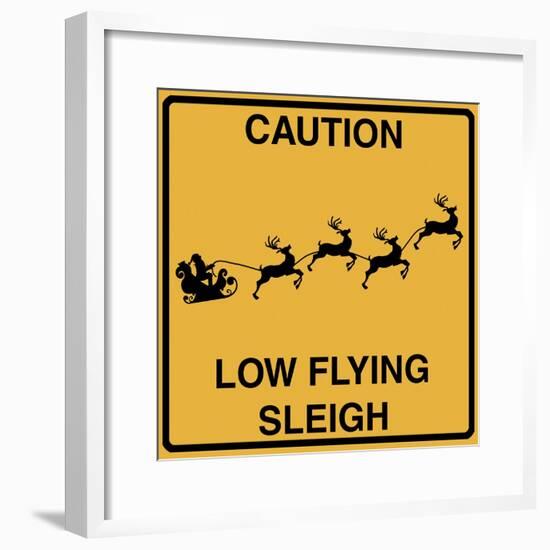 Low Flying Sleigh-Tina Lavoie-Framed Giclee Print