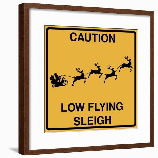 Low Flying Sleigh-Tina Lavoie-Framed Giclee Print