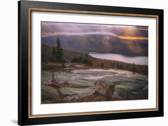 Low Light & Mist at Eagle Lake Acadia National Park Maine Mount Desert-Vincent James-Framed Photographic Print