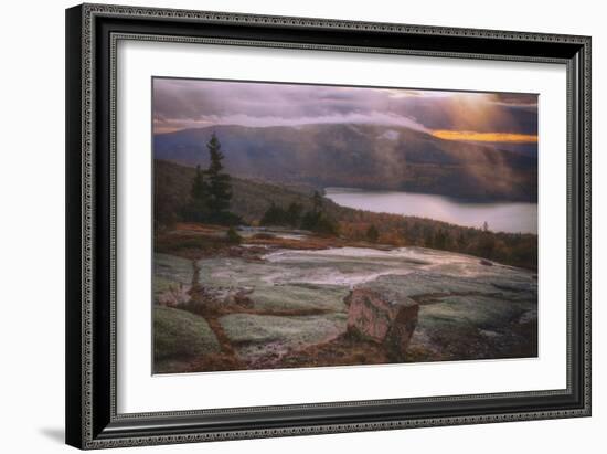 Low Light & Mist at Eagle Lake Acadia National Park Maine Mount Desert-Vincent James-Framed Photographic Print