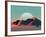 Low-Poly Mountain Landscape at Dusk with Moon-Mark Kirkpatrick-Framed Art Print