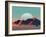 Low-Poly Mountain Landscape at Dusk with Moon-Mark Kirkpatrick-Framed Art Print