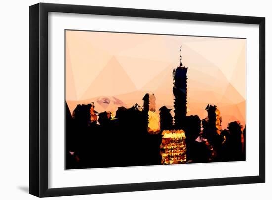 Low Poly New York Art - 1 WTC Sunset-Philippe Hugonnard-Framed Art Print