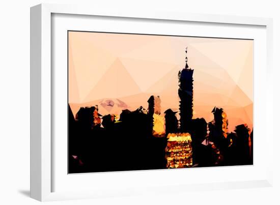 Low Poly New York Art - 1 WTC Sunset-Philippe Hugonnard-Framed Art Print