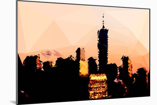 Low Poly New York Art - 1 WTC Sunset-Philippe Hugonnard-Mounted Art Print