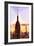 Low Poly New York Art - Blue Sunset-Philippe Hugonnard-Framed Art Print