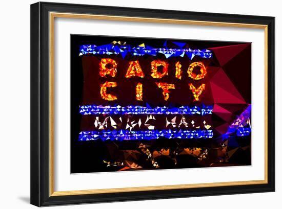 Low Poly New York Art - Broadway Taxis-Philippe Hugonnard-Framed Art Print