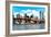 Low Poly New York Art - Brooklyn Bridge View-Philippe Hugonnard-Framed Art Print