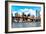 Low Poly New York Art - Brooklyn Bridge View-Philippe Hugonnard-Framed Art Print