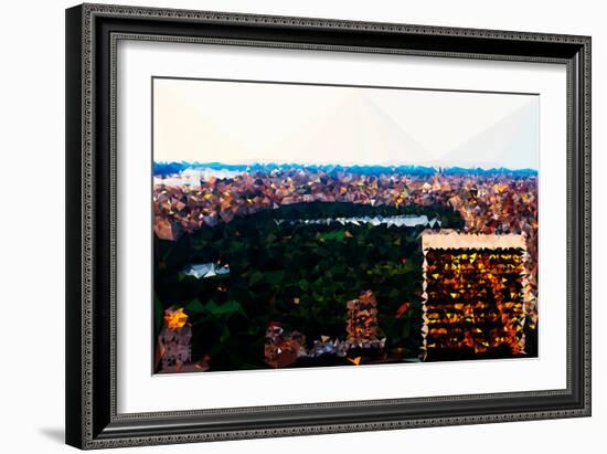 Low Poly New York Art - Central Park at Dusk II-Philippe Hugonnard-Framed Art Print