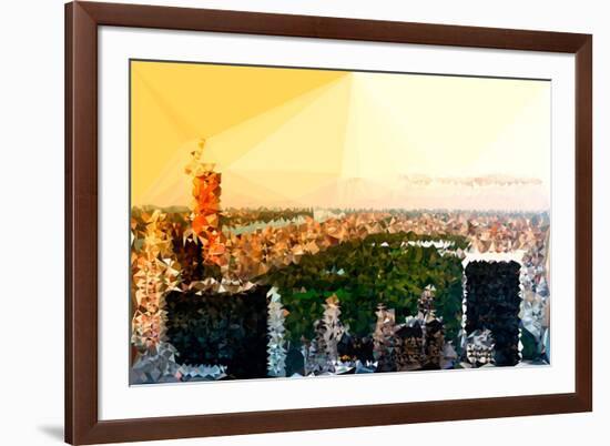 Low Poly New York Art - Central Park at Sunset-Philippe Hugonnard-Framed Art Print